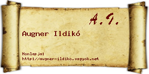 Augner Ildikó névjegykártya